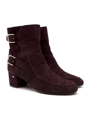 Laurence Dacade Babacar Wine Suede Ankle Boots