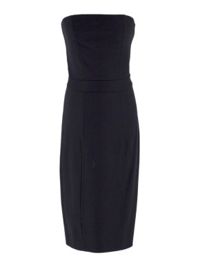 Stella McCartney Black Fitted Midi Bandeau Dress