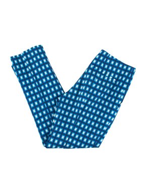 Prada Blue Abstract Patterned Cigarette Pants