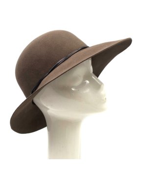 Eric Javitts Olive Felt Wide Brimmed Hat