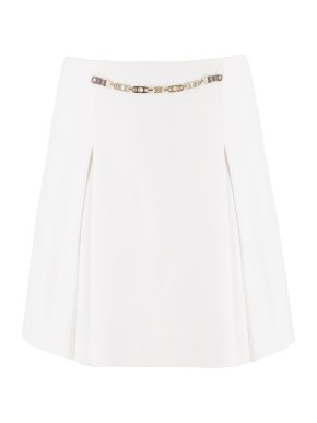 Celine Off White Pleated Skirt