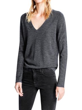 Zadig & Voltaire Grey Merino Wool Jumper