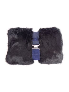 THEORY Rabbit Fur Zahara Clutch