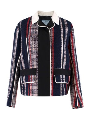 Prada Striped Tweed Jacket