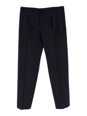 Chloe Black Wool Tapered Trousers