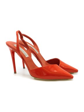 Stella McCartney Red Patent Slingback Sandals