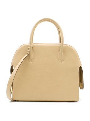 Salvatore Ferragamo Sand Leather Shoulder Bag