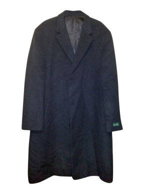 Lauren by Ralph Lauren Big & Tall Black Wool Winter Coat