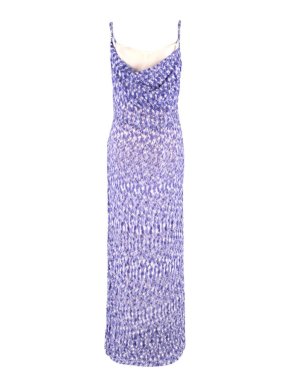 Missoni Purple Knit Sequin Gown