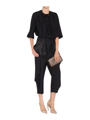 Stella McCartney Layton Ruffle-Trimmed Cropped Trousers