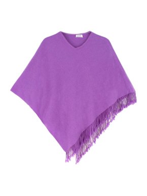 Bespoke Purple Cashmere Poncho