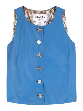 Chanel Blue Lambskin Vest