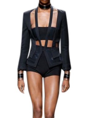 Balmain PVC-insert Wool Blazer