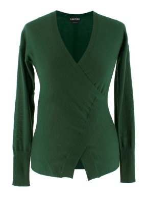Tom Ford Green Cashmere Wrap Jumper
