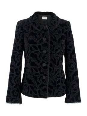 Caroline Charles Velvet Embroidered Jacket