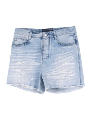 Ermanno Scervino Sequin Embellished Denim Shorts