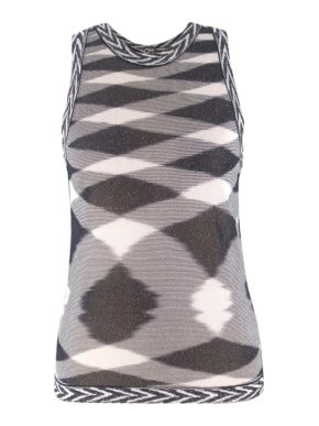 Missoni Black and White Argyle Pattern Top