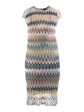 Missoni Multicoloured Knit Striped Dress