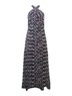 Missoni Monochrome Knit Halterneck Maxi Dress