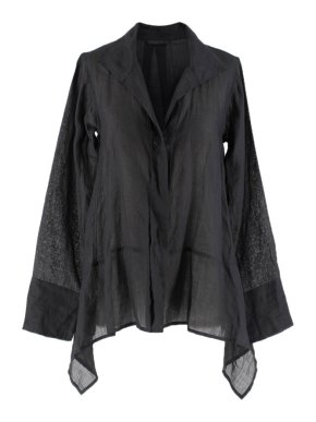 Donna Karan Black Sheer Shirt