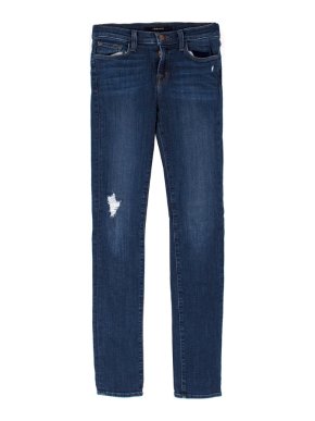 J Brand Mid Rise Skinny Distressed 'Quantum' Jeans