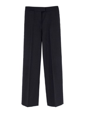 Joseph Wool & Cashmere-blend Pinstripe Wide Leg Trousers