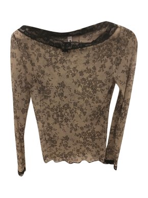 Moschino long-sleeved lace top