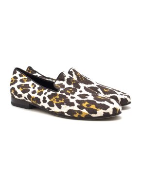 Cecilia De Bringhelii leopard-jacquard loafers