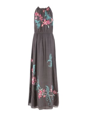 Anita Dongre Grassroot Embroidered Khaki Dress