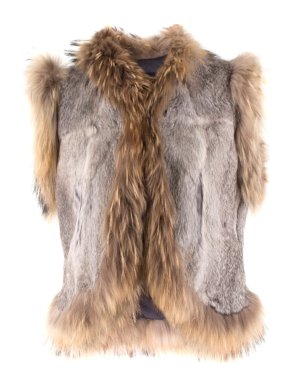 Jinhuli Shuidiao Rabbit and Raccoon Fur Gilet