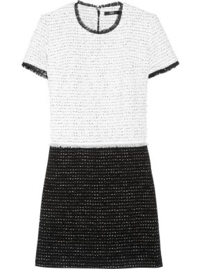 Markus Lupfer Claudia two-tone tweed mini dress