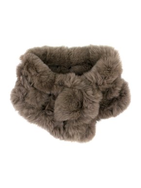 Bespoke rabbit fur lattice collar