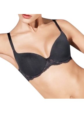 Wolford Velvet Lace Cup Bra in Black - Size 36D