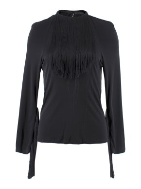 Boudicca fringed long-sleeved top