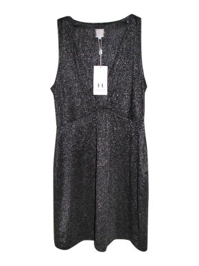 Halston Heritage Front Tuck Lurex Dress
