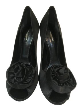 Dolce & Gabbana Satin Floral Embellished Pumps