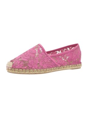 Valentino Pink Lace Espadrilles
