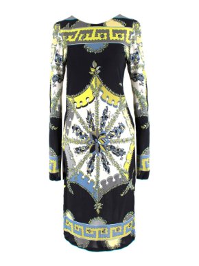 Emilio Pucci Black Abstract Pattern Dress