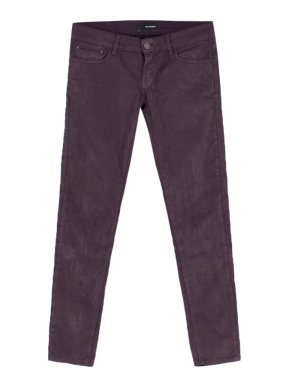 The Kooples Short-Fit purple coated-denim jeans