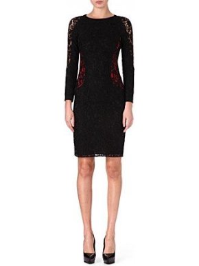 Joseph black & red lace dress