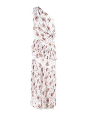 We are Kindred one-shoulder polka-dot print chiffon dress