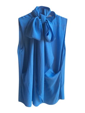 Emilio Pucci blue silk sleeveless top
