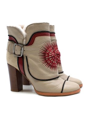 Dove Nuotano gli Squali Faux Shearling ankle boots