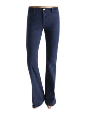 MIH dark-blue mid-rise flared jeans