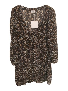 Gottex Silver Animal Magnetism Cut Out One Piece in Brown + Coverup