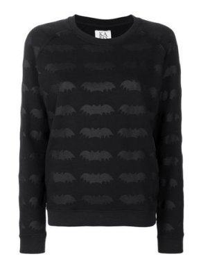 Zoe Karssen Black Bat Print Sweatshirt