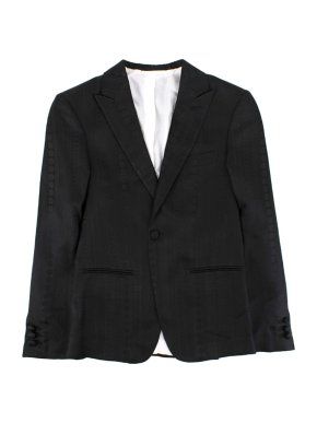Stefano Ricci boys single-breasted silk-jacquard blazer