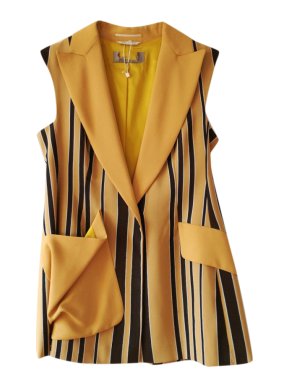 Max Mara Striped Satin Waistcoat