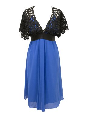 BCBG Max Azria Blue crochet dress