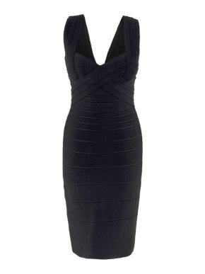 Herve Leger black bandage dress